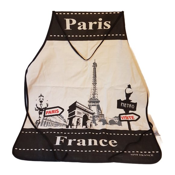 MNF FRANCE Apron Paris Eiffel Tower Metro Unisex Womens Mens  Black White Red - Picture 11 of 11